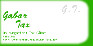 gabor tax business card